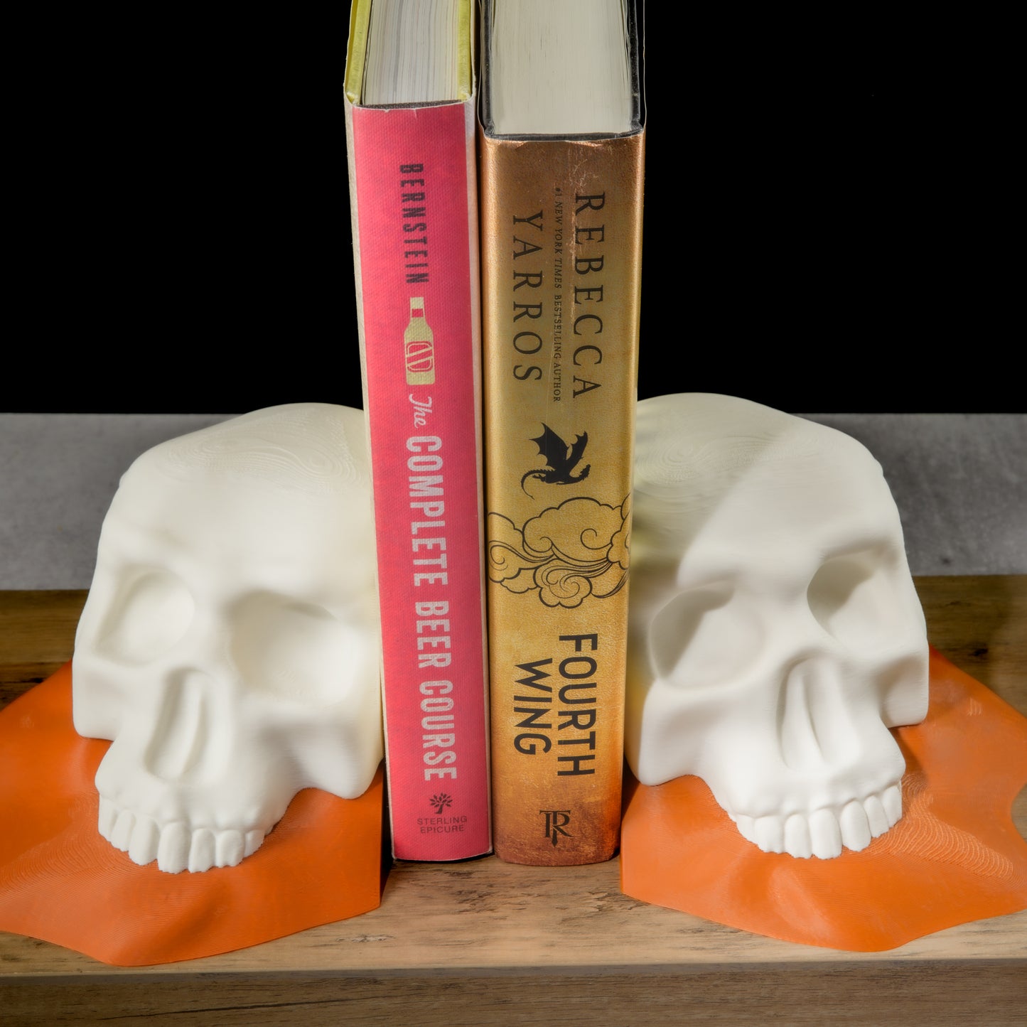 Skull Buried in Sand Bookends