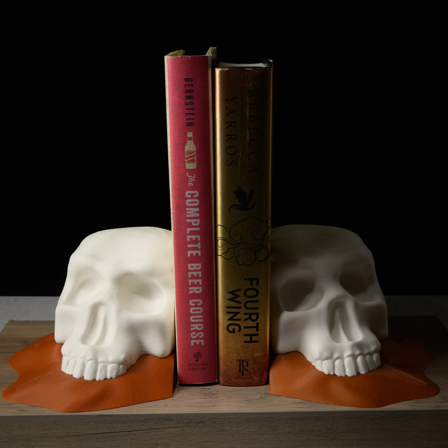 Skull Buried in Sand Bookends