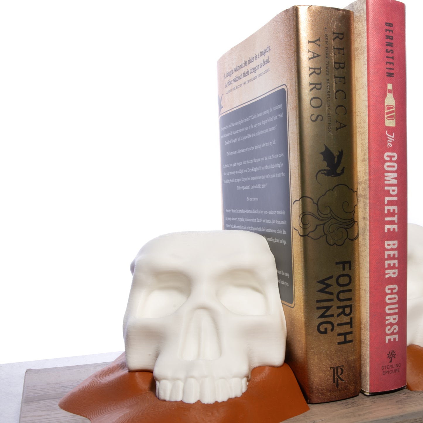 Skull Buried in Sand Bookends