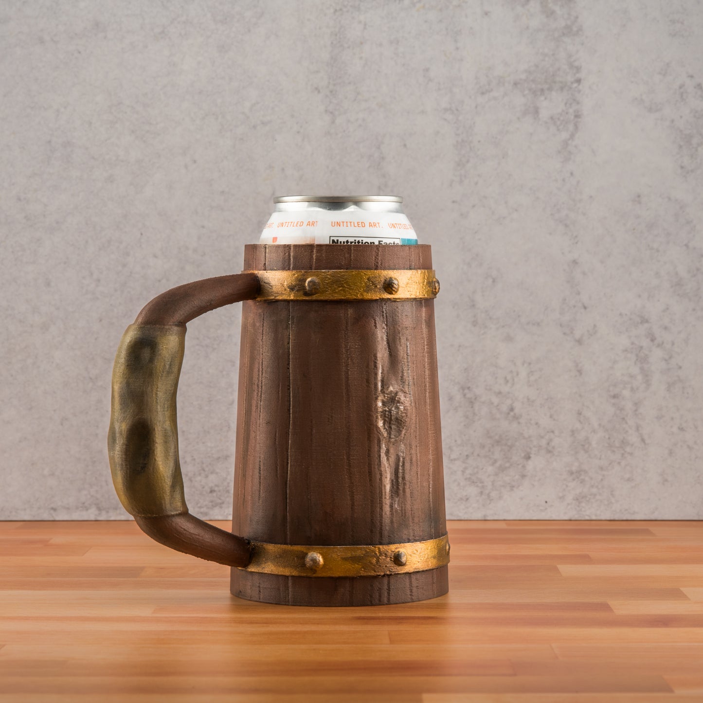 Dwarf Brew Mug - Fits 12oz & 16oz Cans, Rustic Drinkware for Gamers