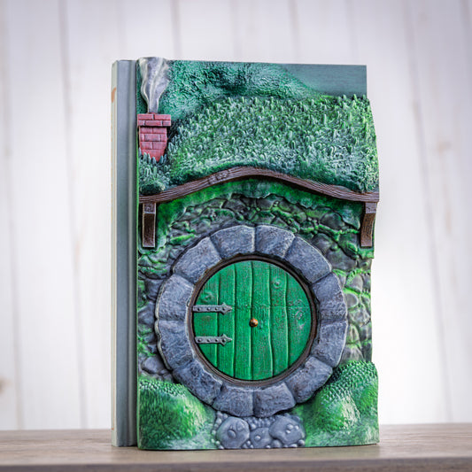 Hand-Sculpted Bag End Book Cover — Collector's Edition The Hobbit — 3D Resin Hobbit Hole — Hand Painted — Tolkien Gift — One of a Kind