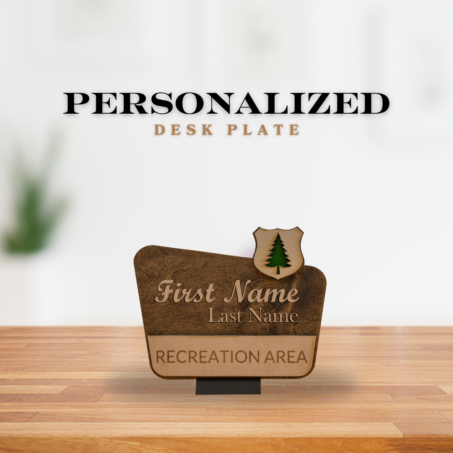 Personalized National Park Recreation Area Desk Plaque