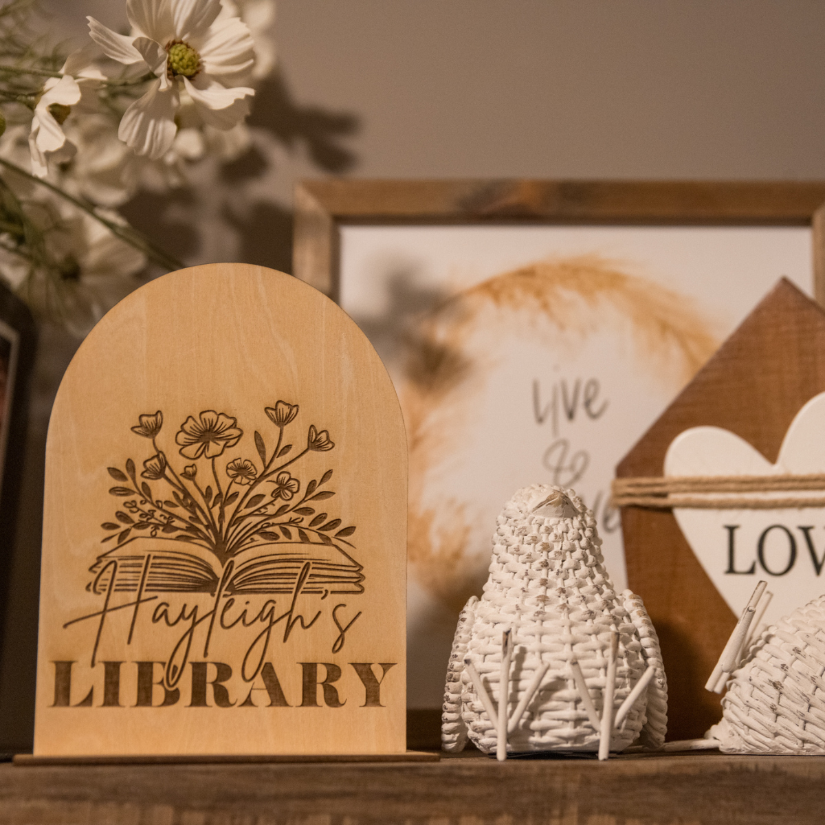 Personalized Library Sign – Haydak Designs