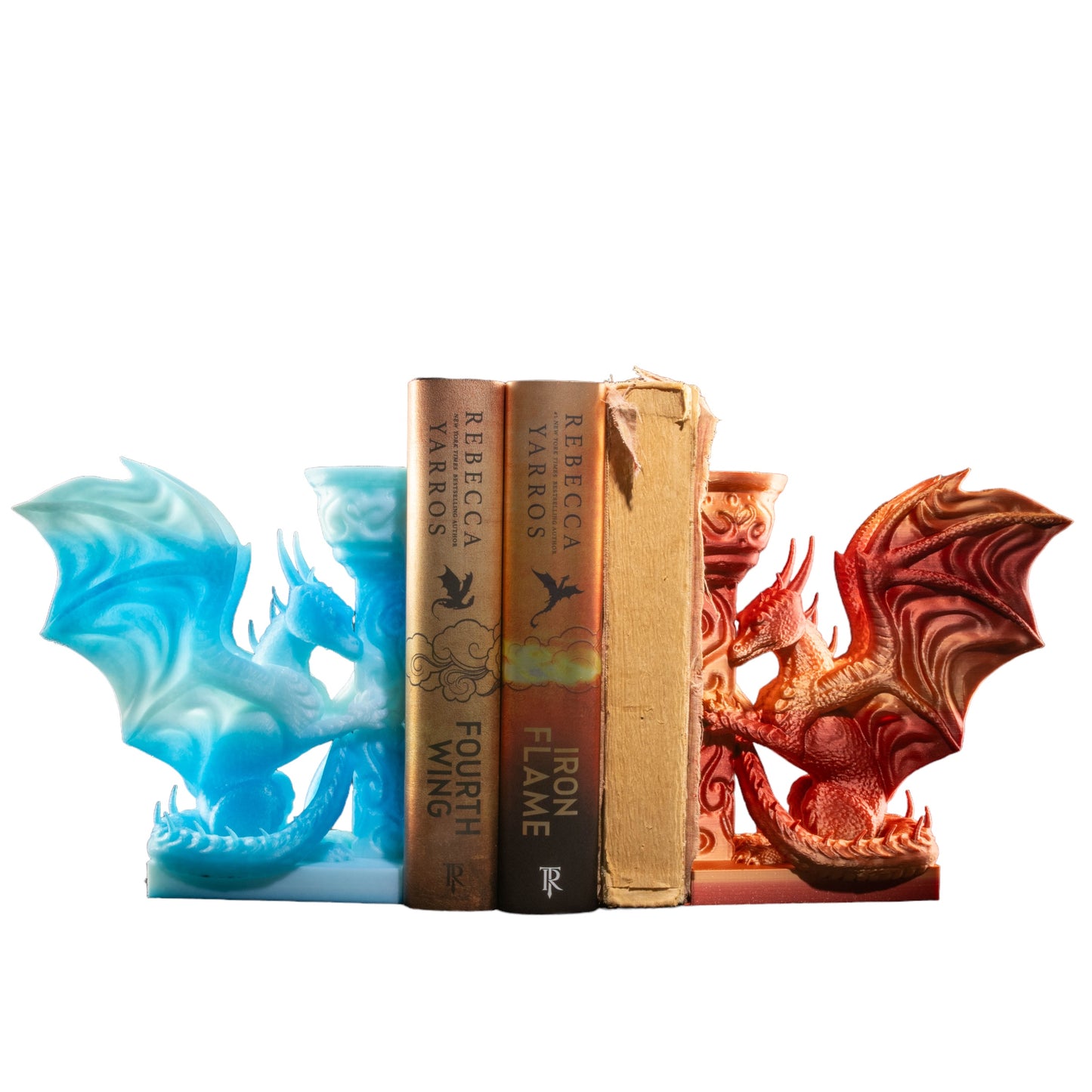 Fantasy-Inspired 3D Printed Dragon Bookends Set