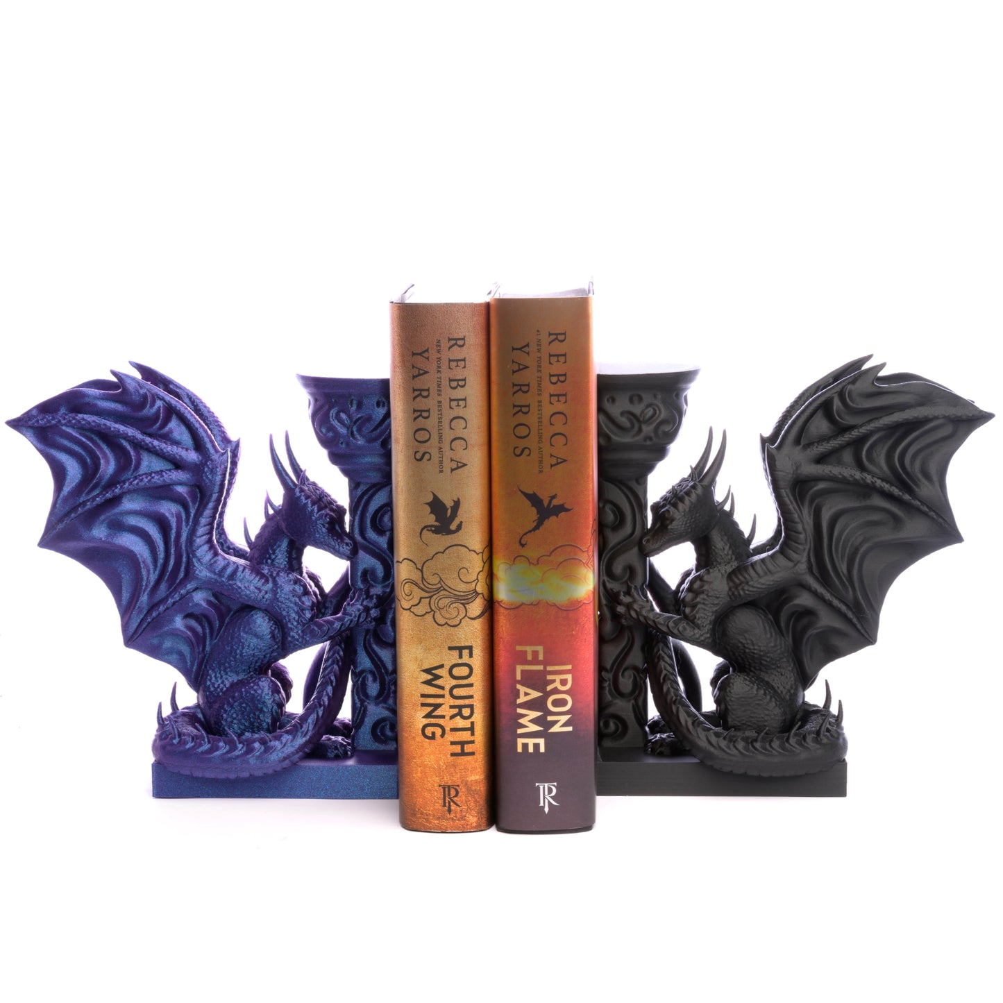 Fantasy-Inspired 3D Printed Dragon Bookends Set