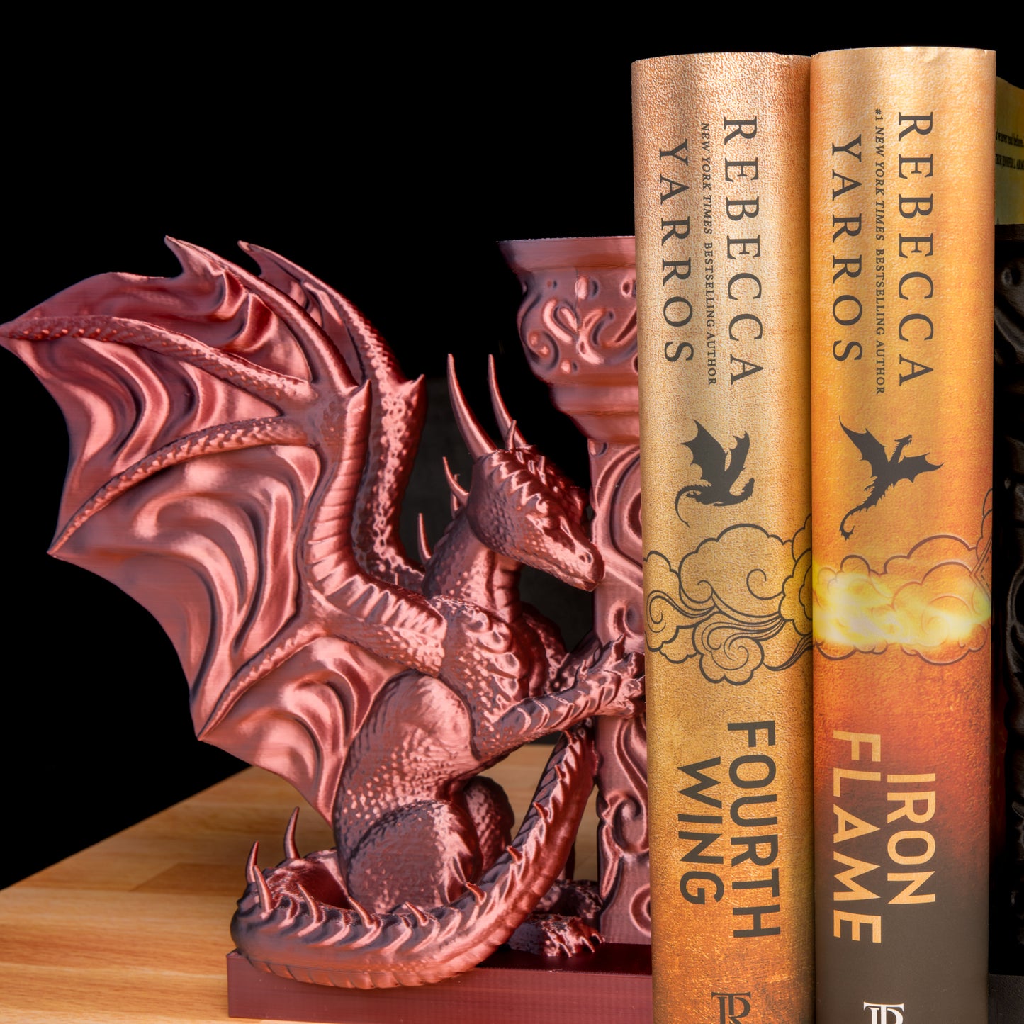 Fantasy-Inspired 3D Printed Dragon Bookends Set