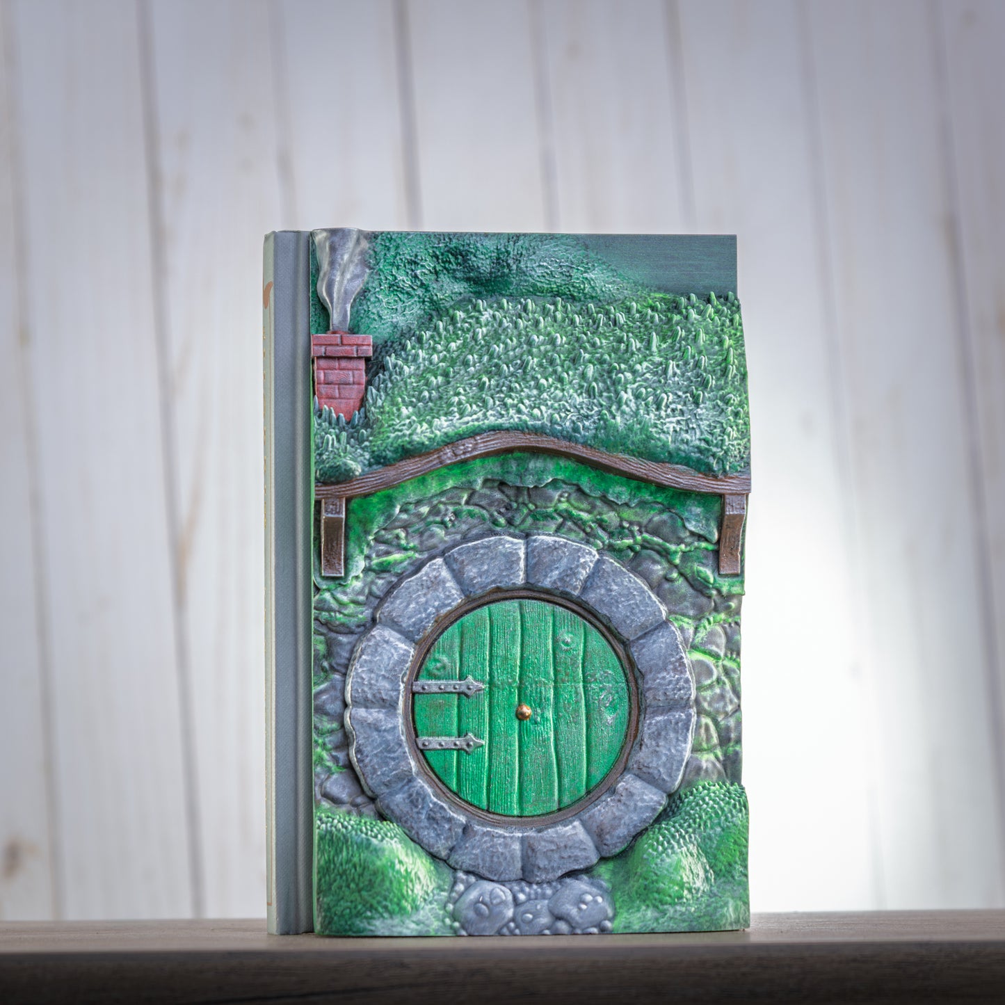 Hand-Sculpted Bag End Book Cover — Collector's Edition The Hobbit — 3D Resin Hobbit Hole — Hand Painted — Tolkien Gift — One of a Kind